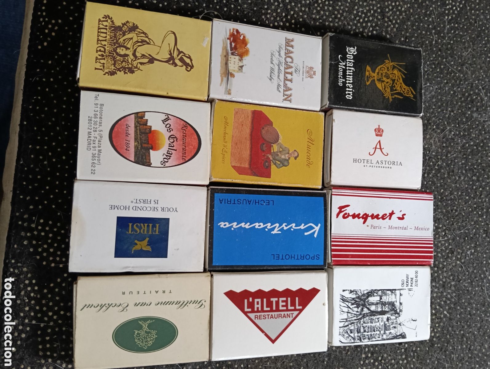 Coleccionismo: Lote de 12 cajas de cerillas llenas de marcas conocidas y en buen estado.