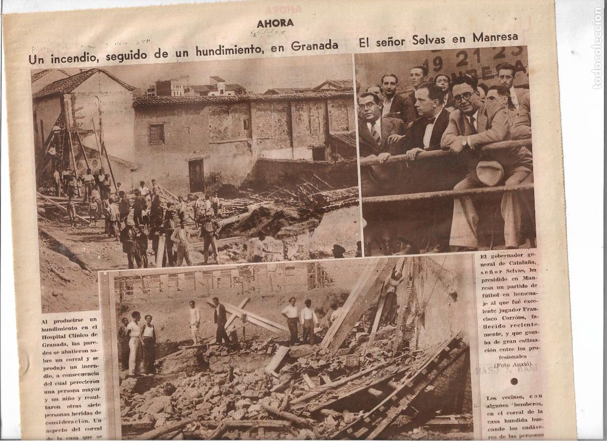 Coleccionismo: 1933 RECORTE PRENSA MANRESA PARTIDO FUTBOL HOMENAJE FRANCISCO CORRONS ASISTENCIA GOBERNADOR SELVAS