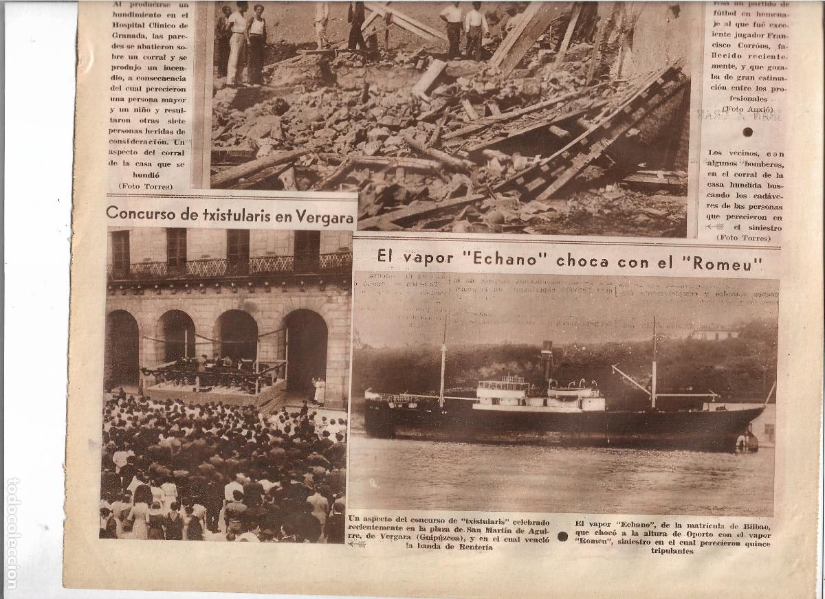 Coleccionismo: 1933 RECORTE PRENSA CONCURSO TXISTULARIS SAN MARTIN DE AGUIRRE VERGARA GANADOR BANDA DE RENTERIA