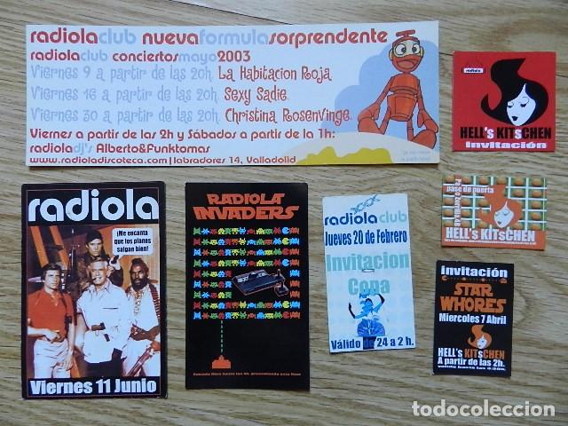 Coleccionismo: Lote flyers invitaciones RADIOLA CLUB discoteca Valladolid Hell&acute;s kitschen Invaders flyer folleto