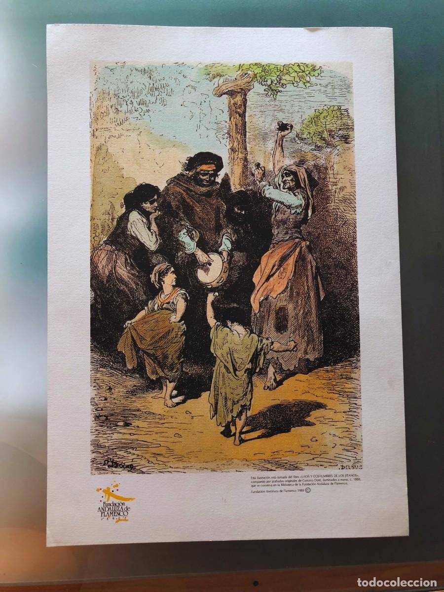 Coleccionismo: Lamina de reproducci&oacute;n oficial de 1988 realizada por la Fundaci&oacute;n Andaluza de Flamenco.