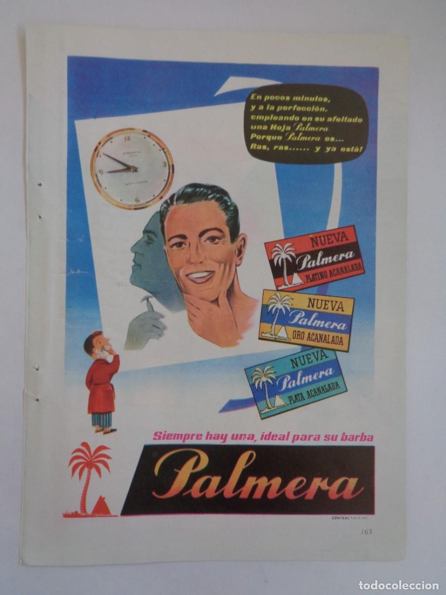 Coleccionismo: HOJA DE REVISTA CON ANUNCIO DE CUCHILLAS DE AFEITAR PALMERA . A&Ntilde;OS 60