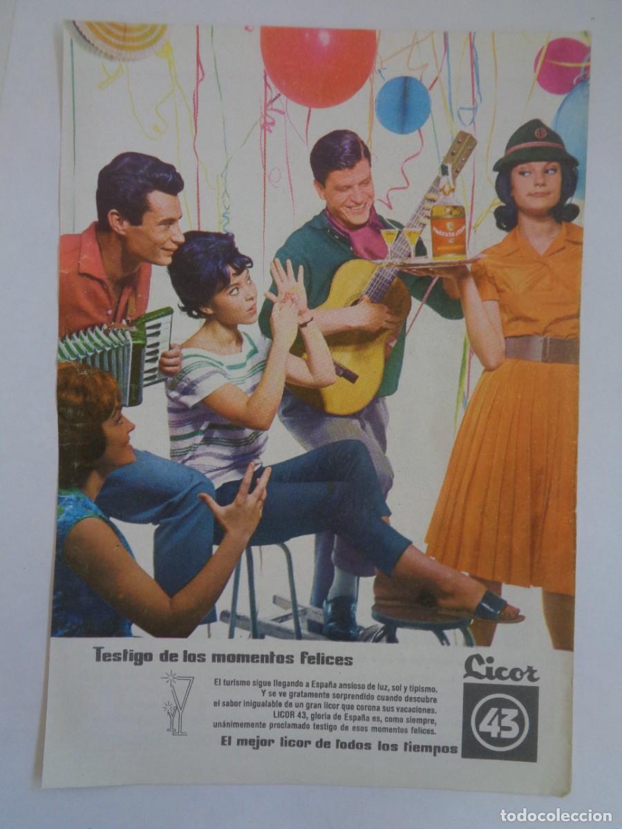 Coleccionismo: HOJA DE REVISTA CON ANUNCIO DE LICOR 43 . A&Ntilde;OS 50