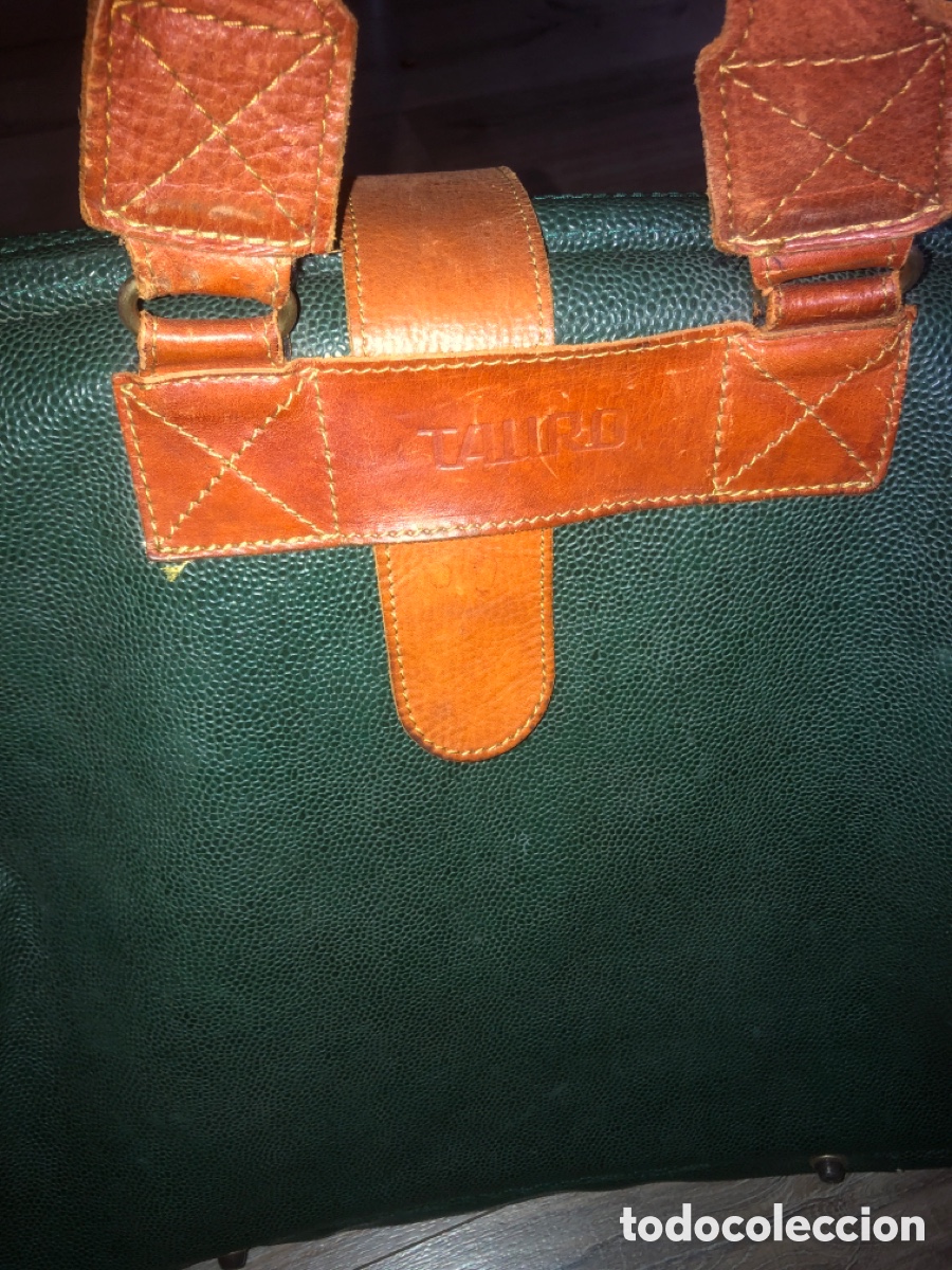 Coleccionismo: Bolso de cuero leg&iacute;timo vintage