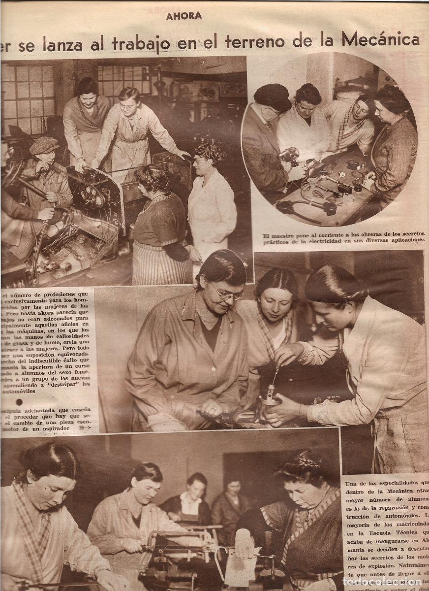 Coleccionismo: A&Ntilde;O 1933 ALEMANIA LA MUJER TRABAJO EN MECANICA ESCUELA TECNICA REPARACION CONSTRUCCION AUTOMOVIL