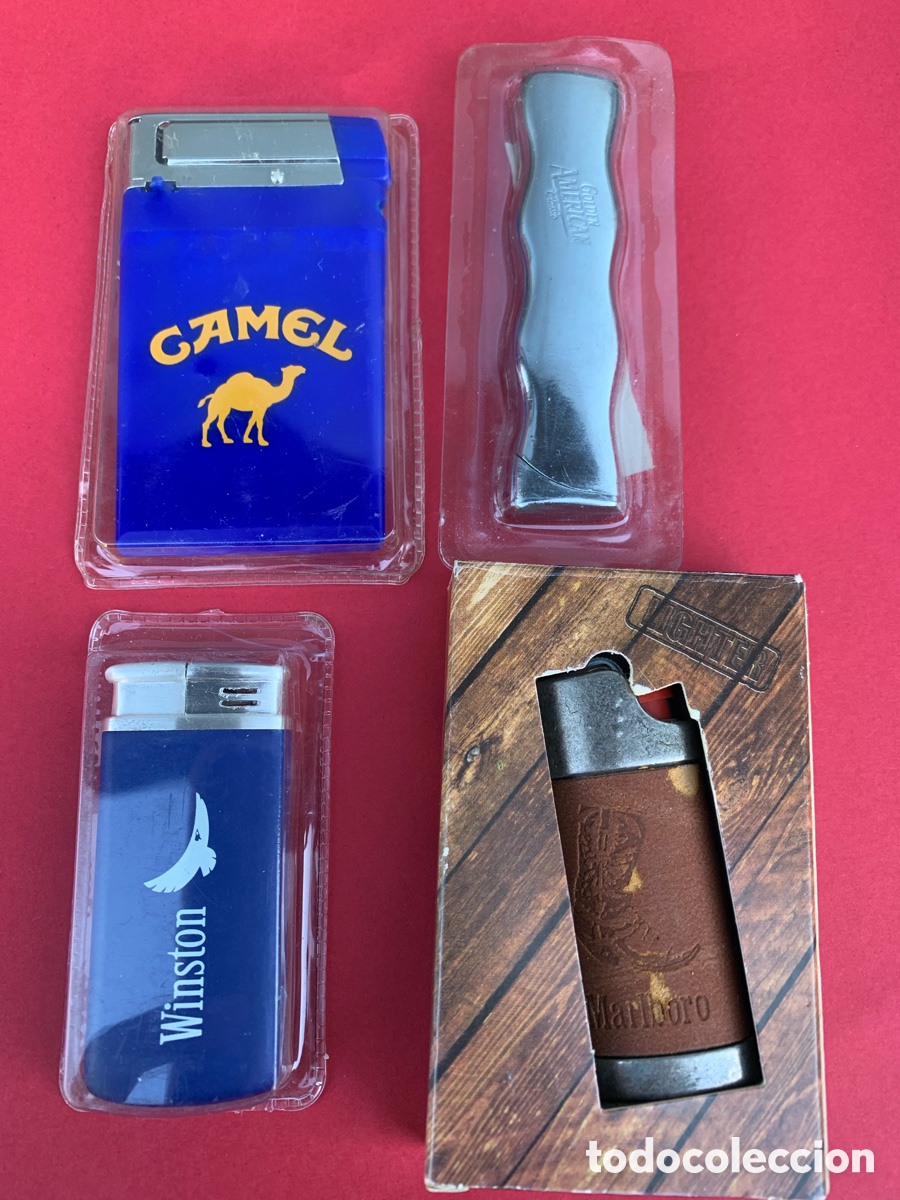 Sammeln: WINSTON, CAMEL, GOLDEN AMERICA, MARLBORO MECHEROS Y FUNDA