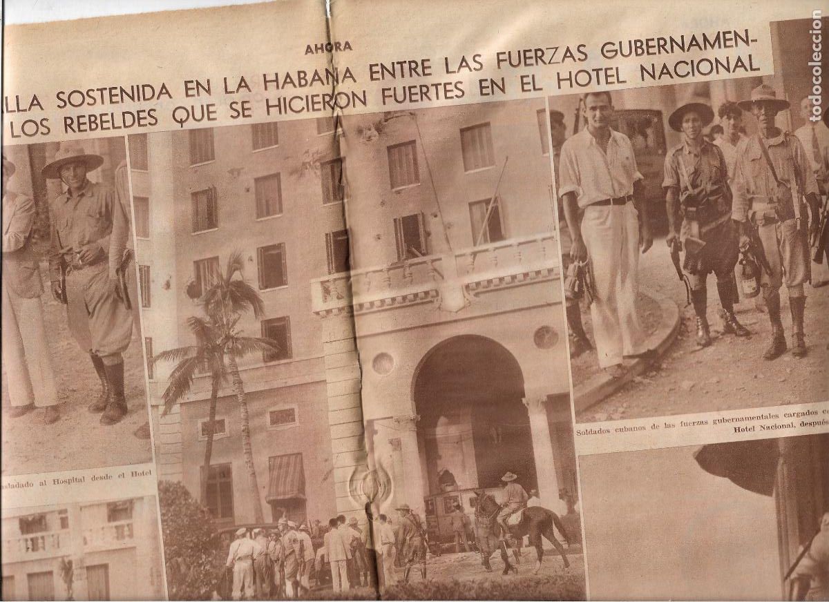Coleccionismo: 1933 RECORTE PRENSA CUBA REVOLUCION LA HABANA COMBATE ASALTO HOTEL NACIONAL REFUGIO DE LOS REBELDES
