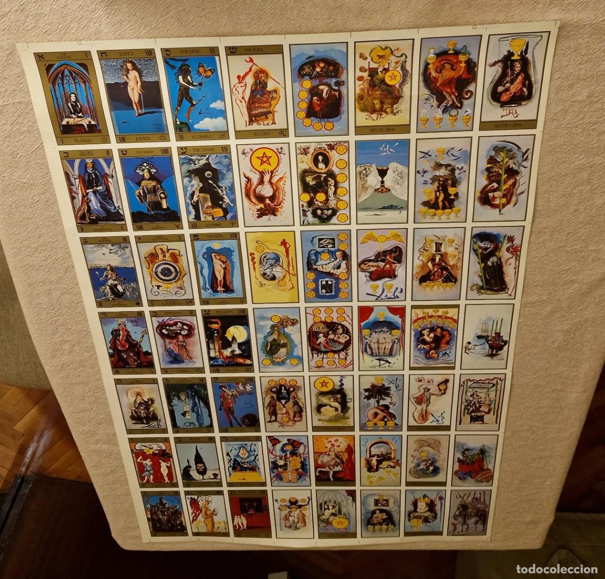 Coleccionismo: 2 L&aacute;minas UNCUT SHEET - Tarot Universal SALVADOR DAL&Iacute; (1&ordf; Edici&oacute;n 1984) Naipes Comas