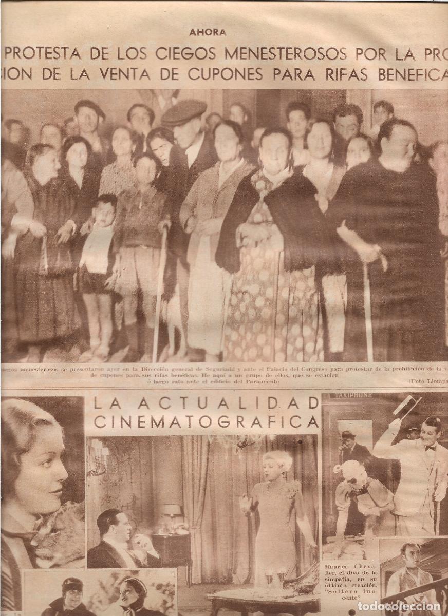 Coleccionismo: A&Ntilde;O 1933 MADRID PROTESTA CIEGOS MENESTEROSO POR PROHIBICION VENTA CUPONES PARA RIFAS BENEFICAS