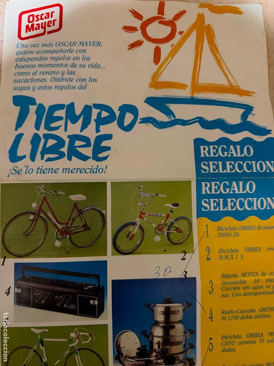 Coleccionismo: Peque&ntilde;o cat&aacute;logo regalos Oscar mayer a&ntilde;os 80