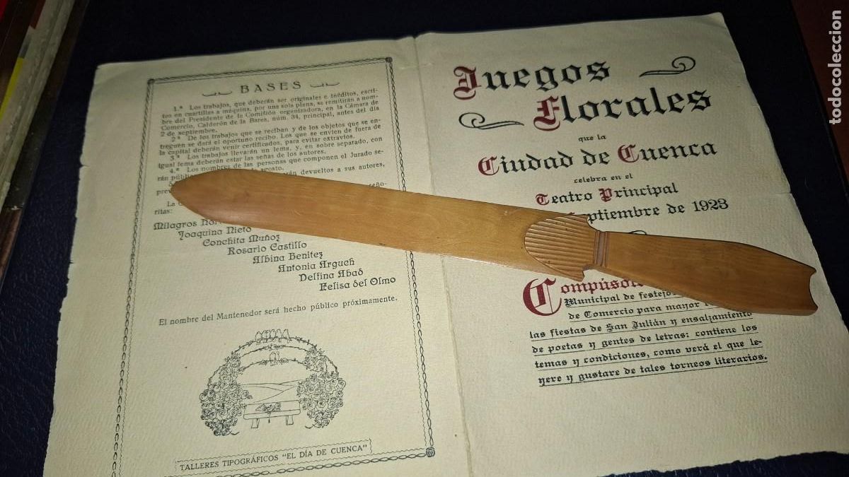 Coleccionismo: Juegos florales. Que la ciudad de Cuenca. 1928