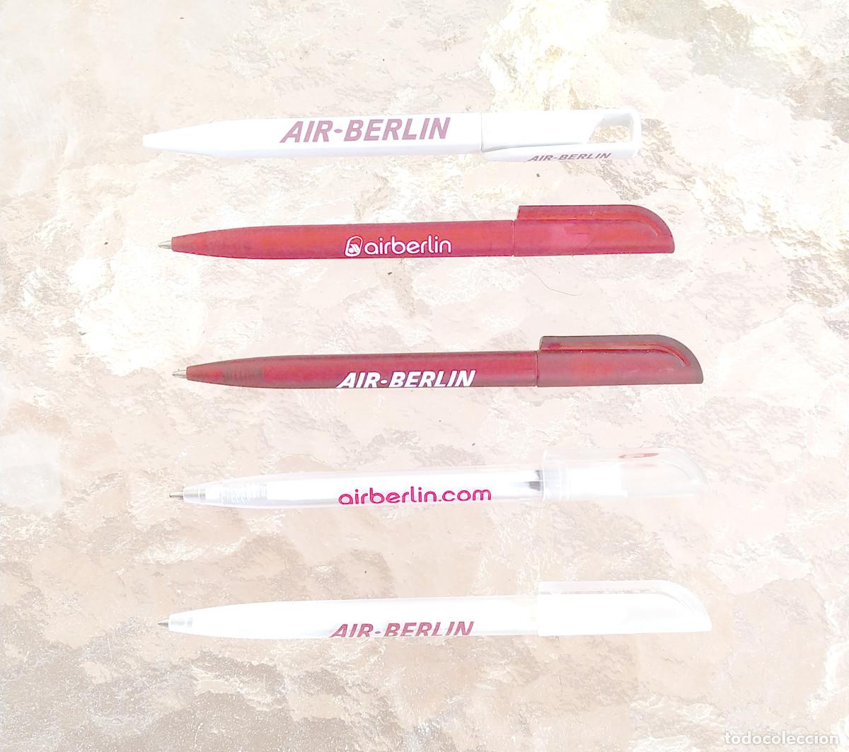 Coleccionismo: Cinco bol&iacute;grafos modelos diferentes compa&ntilde;&iacute;a AIr Berlin finales 90/a&ntilde;os 2000