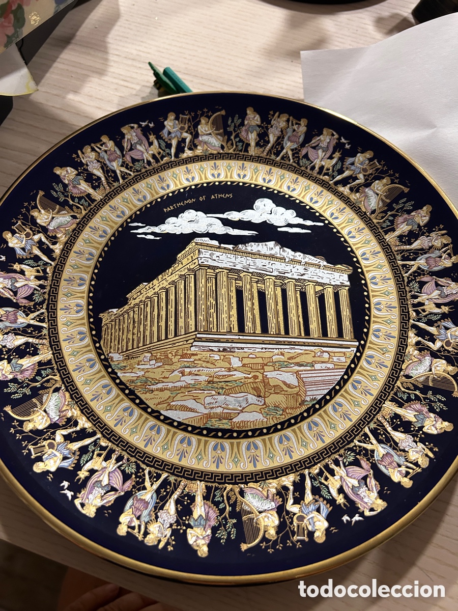 Coleccionismo: Plato artesan&iacute;a griega 30 cm