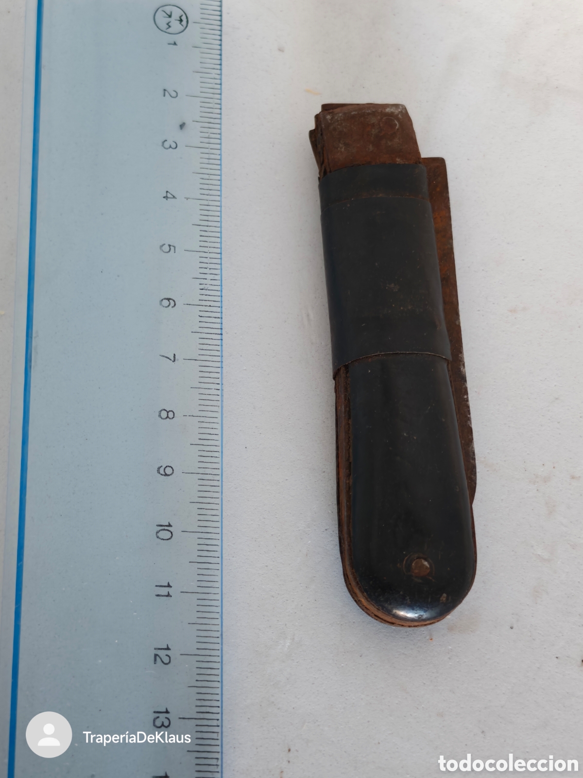 Coleccionismo: Navaja de electricista o trabajo (Mango negro con cinta): - car106