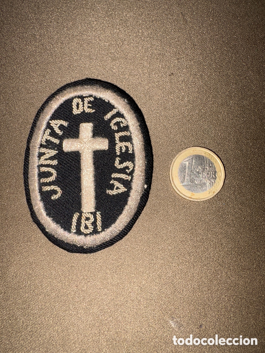Coleccionismo: PARCHE JUNTA DE IGLESIA DE IBI,BORDADO A MANO*VER FOTOS*