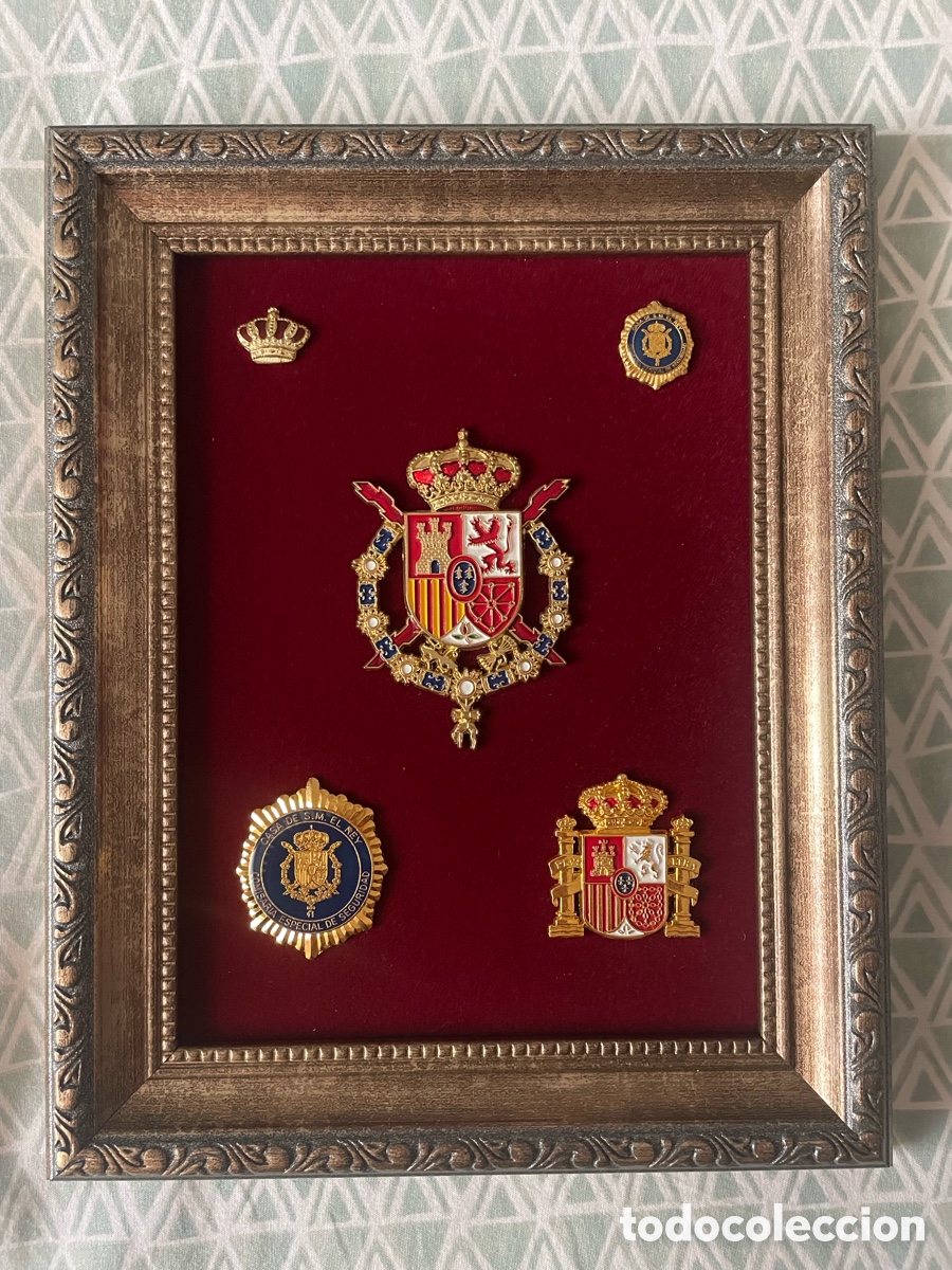 Coleccionismo: Cuadro Rey Juan Carlos I Seguridad Casa Real