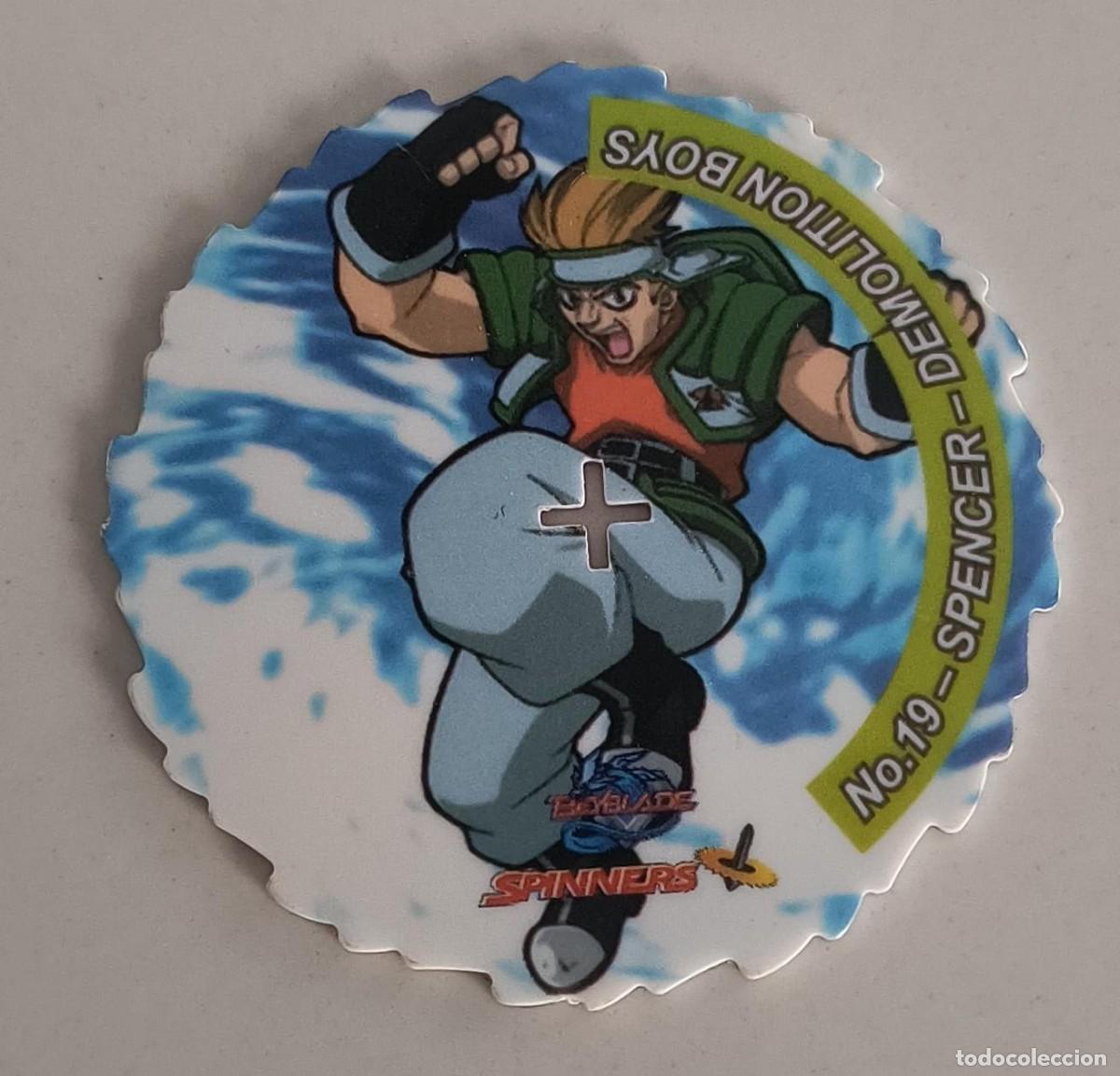 Coleccionismo: TAZO SPINNERS N&ordm; 19 SPENCER - DEMOLITION BOYS - BEYBLADE