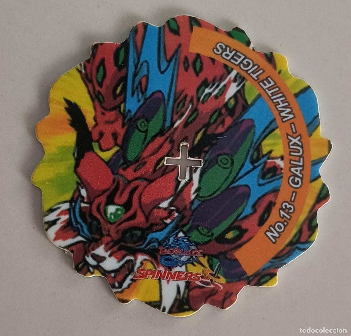 Coleccionismo: TAZO SPINNERS N&ordm; 13 GALUX - WHITE TIGERS - BEYBLADE