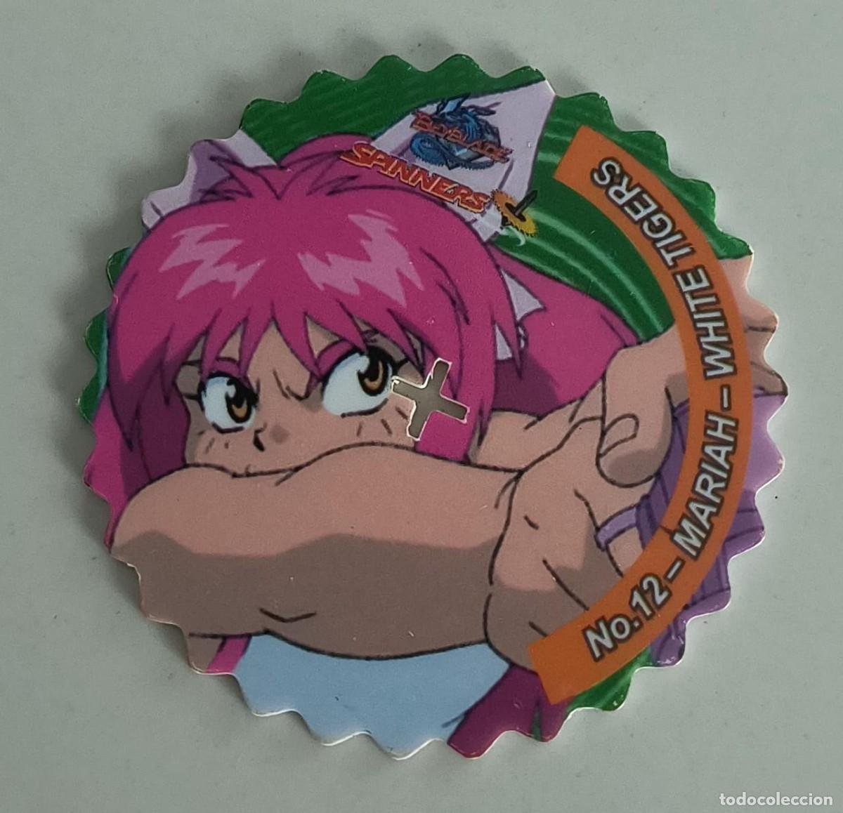 Coleccionismo: TAZO SPINNERS N&ordm; 12 MARIAH - WHITE TIGERS - BEYBLADE