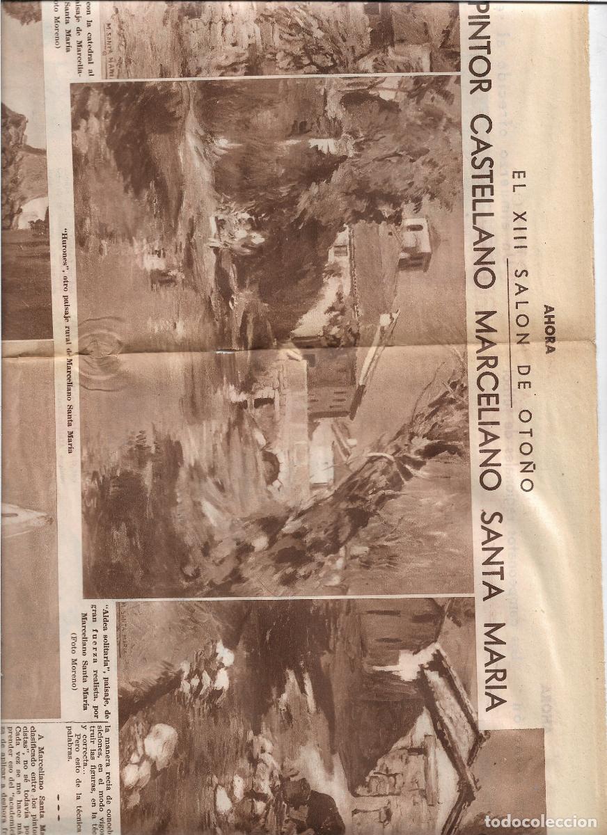 Coleccionismo: A&Ntilde;O 1933 RECORTE PRENSA PINTURA PINTOR MARCELIANO SANTA MARIA BURGOS ALDEA SOLITARIA VILLALVILLA