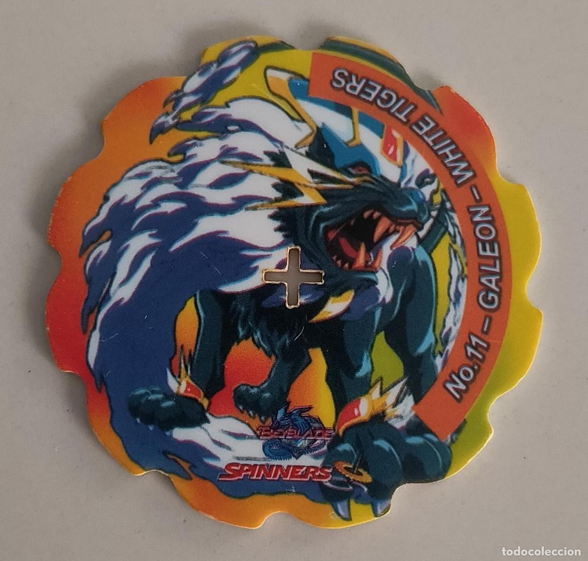 Coleccionismo: TAZO SPINNERS N&ordm; 11 GALEON - WHITE TIGERS - BEYBLADE