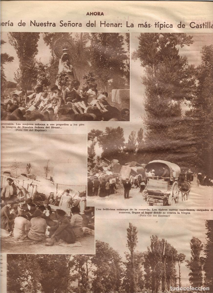 Coleccionismo: A&Ntilde;O 1933 RECORTE PRENSA ROMERIA VIRGEN NUESTRA SE&Ntilde;ORA DEL HENAR CARROS CASTELLANOS YANTAR PROCESION