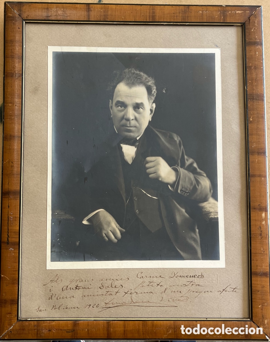 Coleccionismo: AMADEU VIVES &ndash; FOTOGRAF&Iacute;A BIXIO & CASTIGLIONI &ndash; AUT&Oacute;GRAFO Y DEDICATORIA &ndash; SANT POL 1926