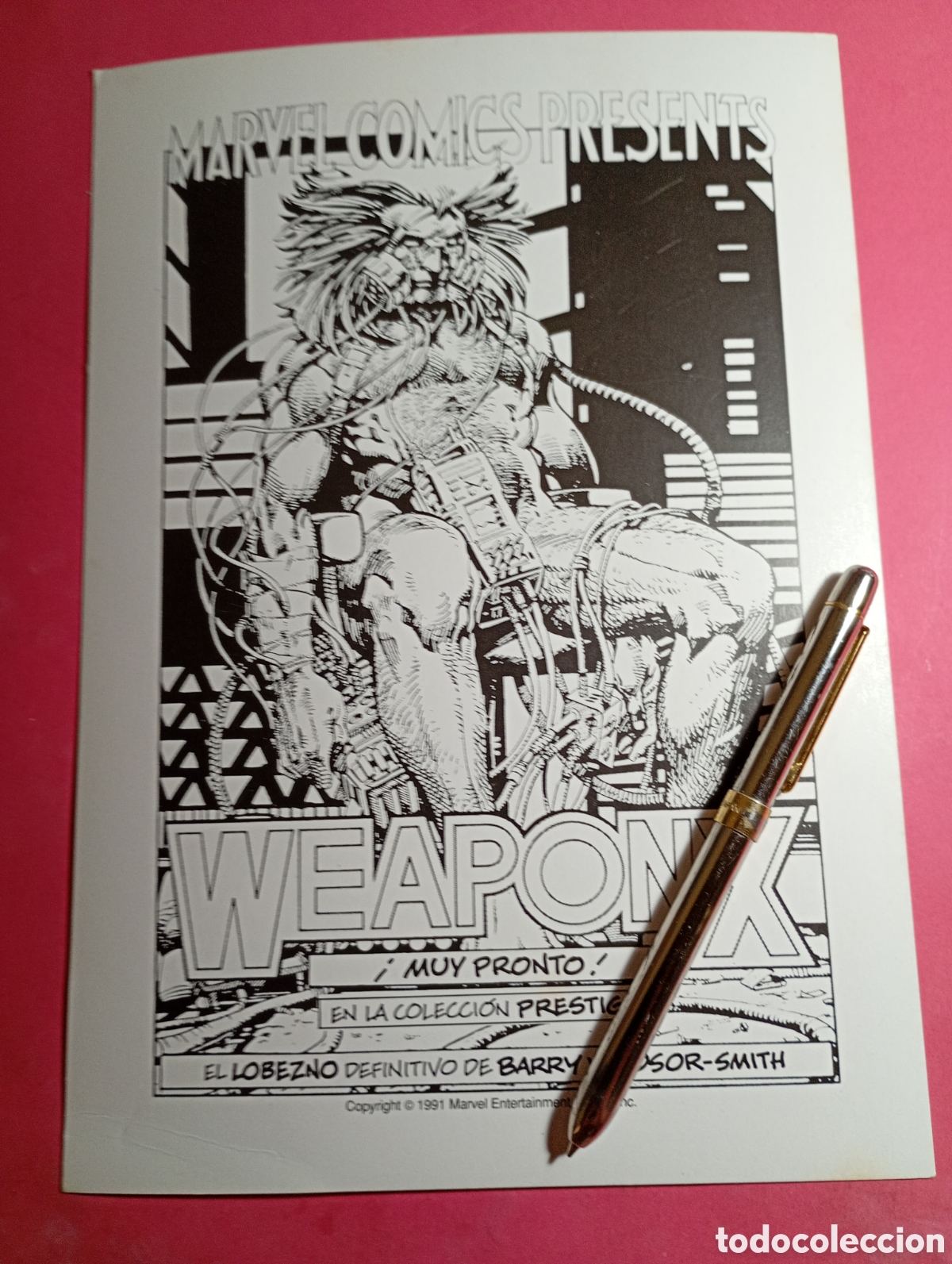 Collecting paper: MARVEL Weapon X Lobezno - Barry Windsor-Smith - Marvel Comics 1991