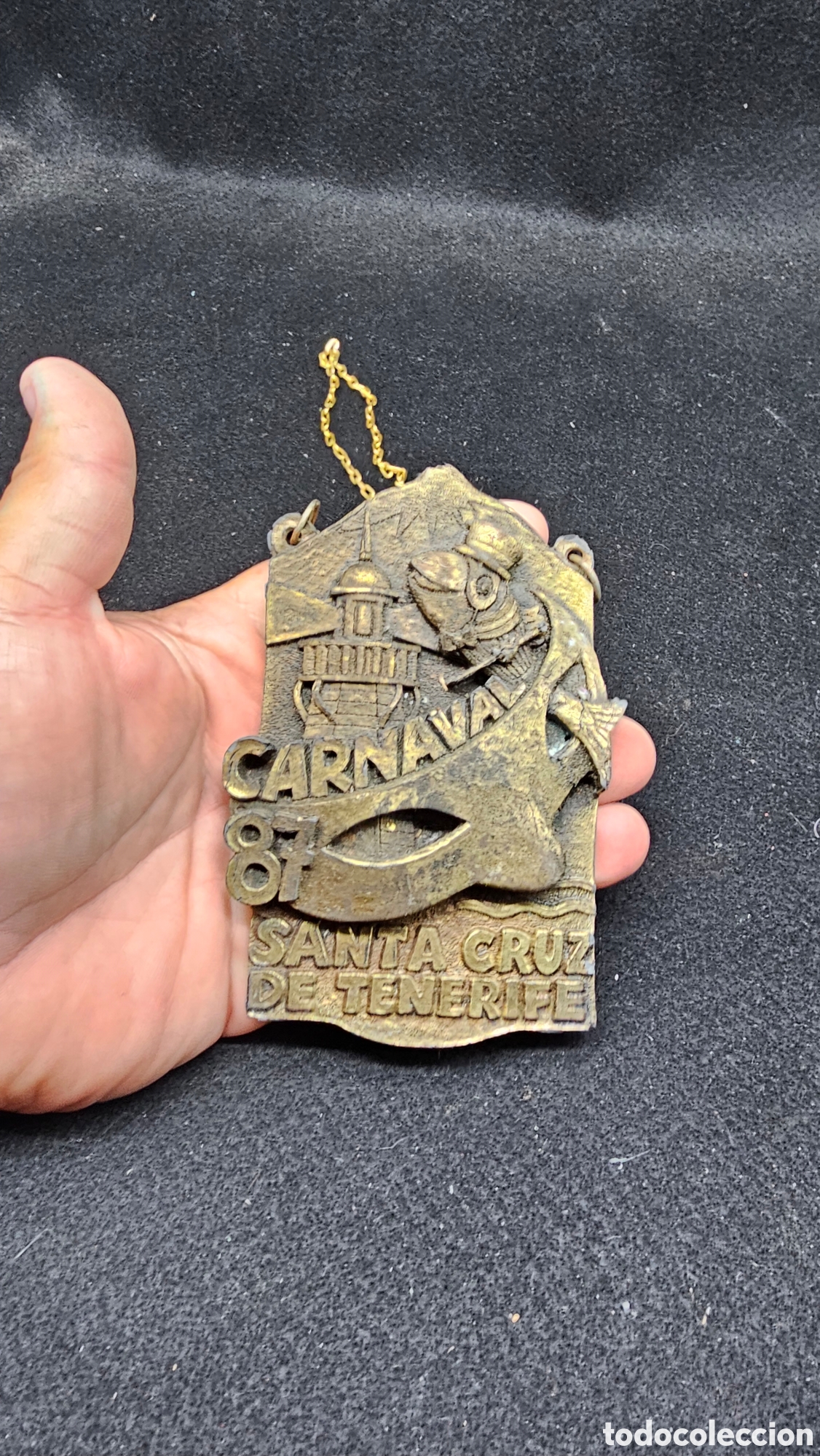 Coleccionismo: Antigua medalla grande del carnaval de Tenerife 1987
