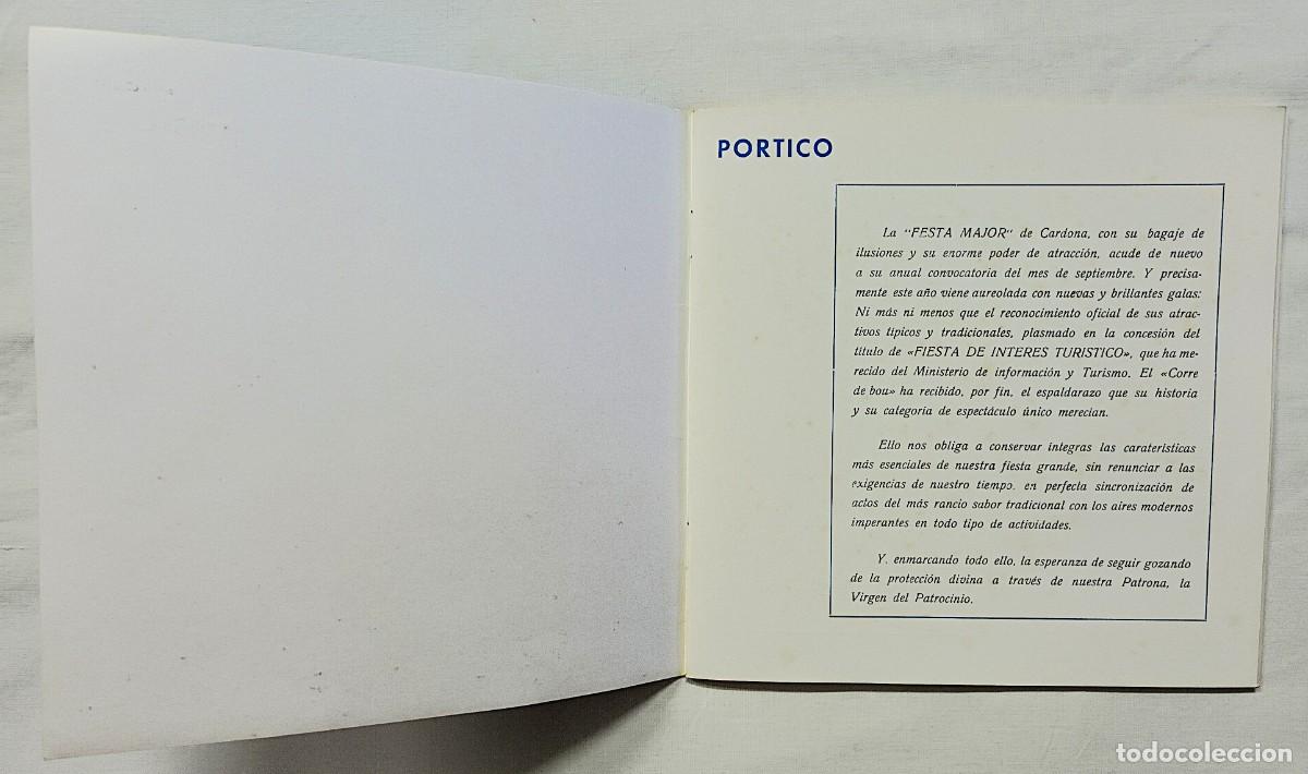 Coleccionismo: PROGRAMA FESTA MAJOR CARDONA A&Ntilde;O 1972 - Foto 3