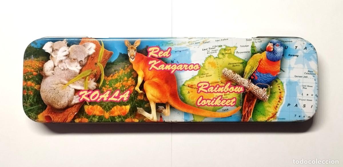 Coleccionismo: ESTUCHE LAPICERO METAL VINTAGE FAUNA AUSTRALIA. COLECCION.