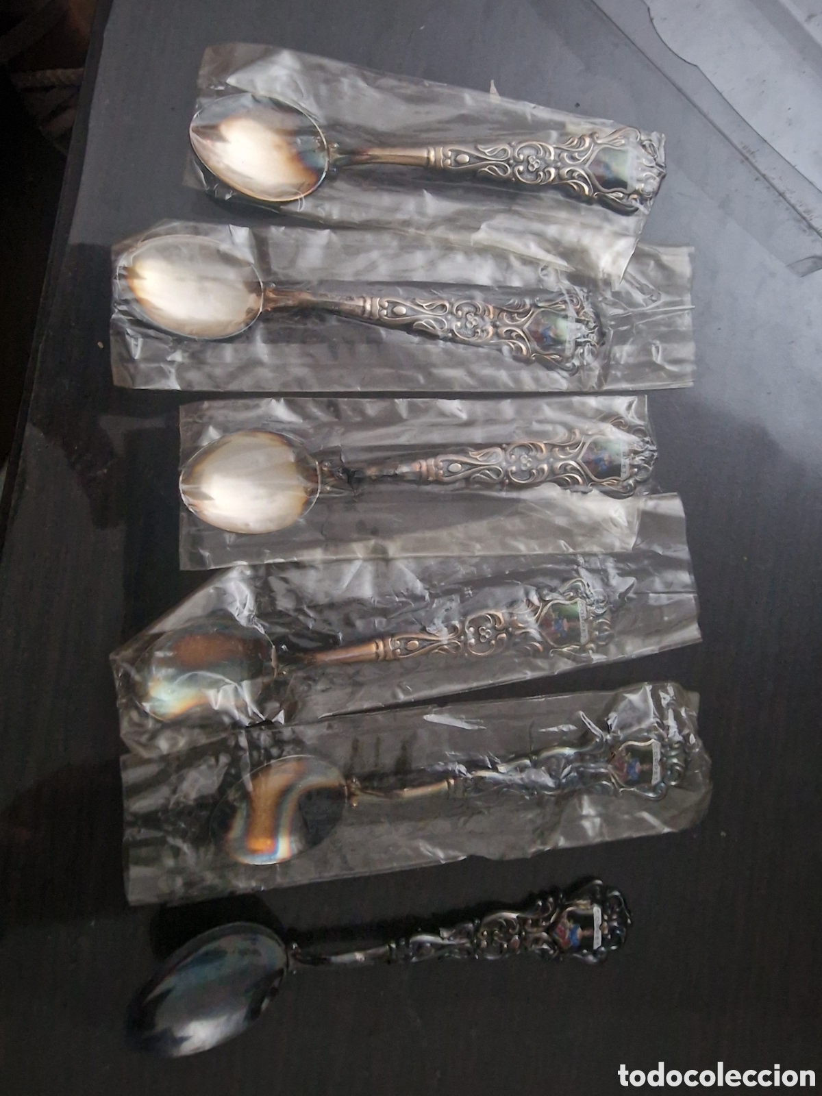 Coleccionismo: Lote 6 Cucharillas Vintage Coppet Suiza - Colecci&oacute;n Souvenir (Sin Usar)