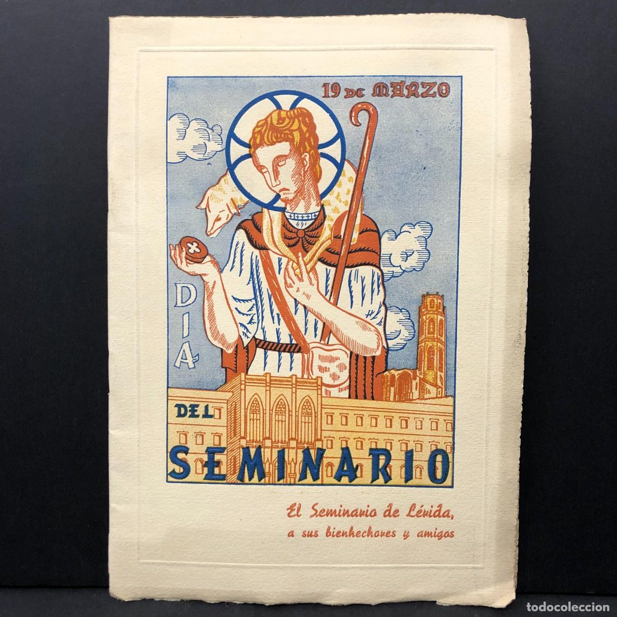 Coleccionismo: PROGRAMA DE FIESTAS - EL SEMINARIO DE L&Eacute;RIDA - 1946 + CARTA DEL RECTOR - RAR&Iacute;SIMO PROGRAMA / 238