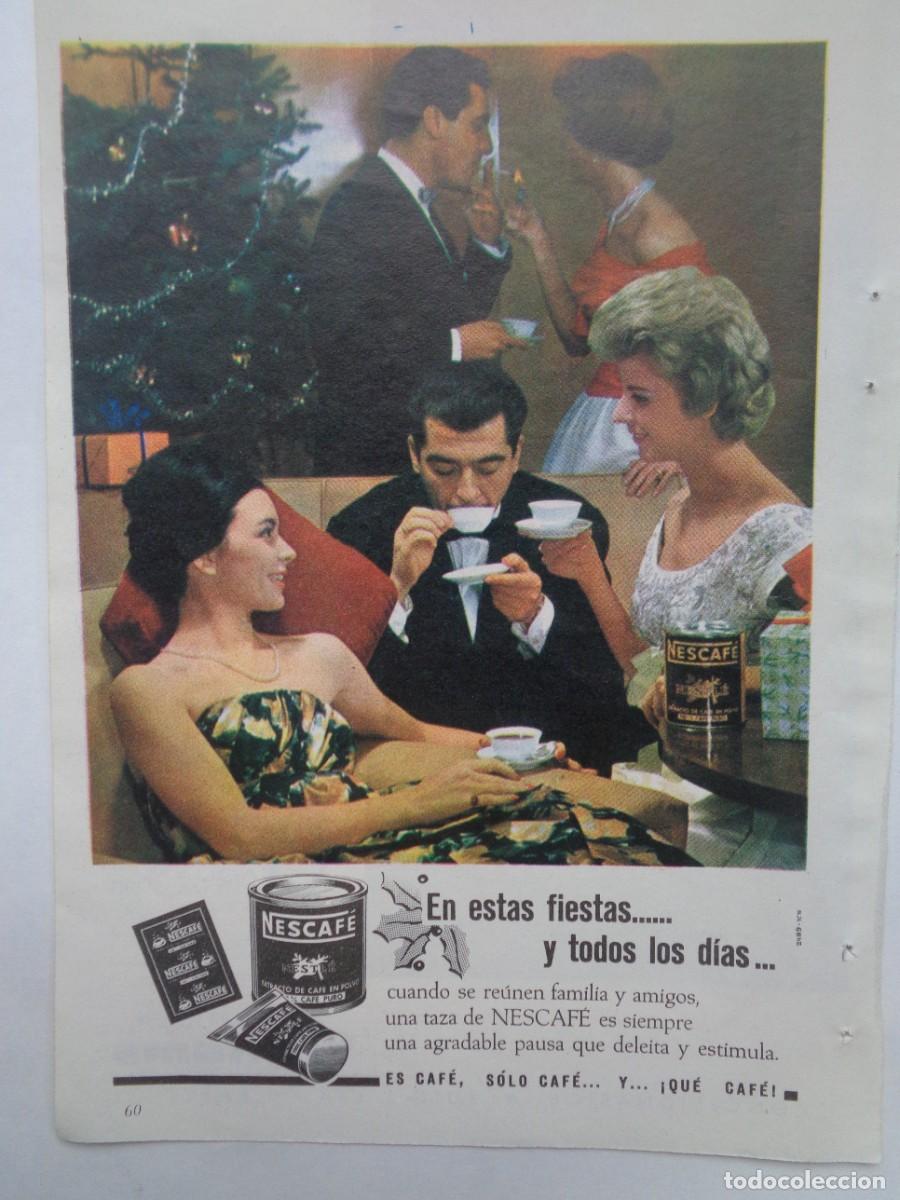 HOJA DE REVISTA CON ANUNCIO DE NESCAFE . A&Ntilde;OS 60