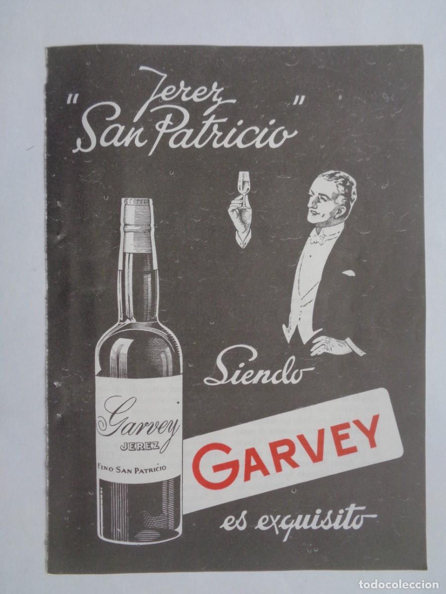 Coleccionismo: HOJA DE REVISTA CON ANUNCIO DE FINO SAN PATRICIO DE GARVEY . A&Ntilde;OS 60