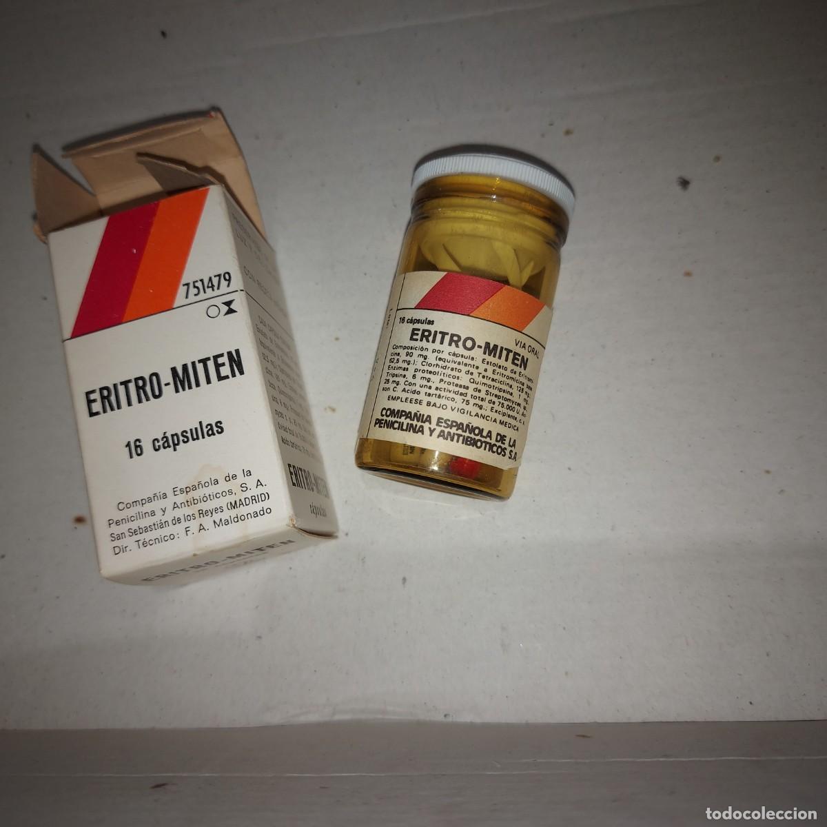 Coleccionismo: ANTIGUO MEDICAMENTO, DE FARMACIA ERITRO MITEN, NEOMICINA ANTIBIOTICOS