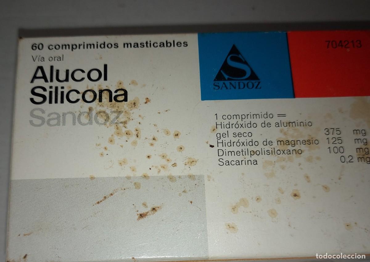 Coleccionismo: ANTIGUO MEDICAMENTO, ALUCOL SILICONA DE SANDOZ , CAJA VACIA