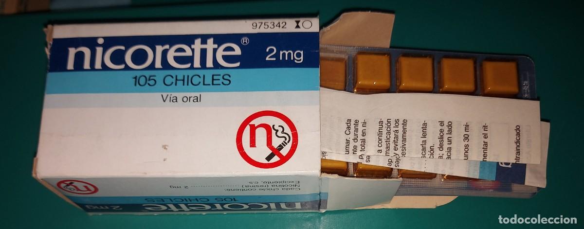 Coleccionismo: ANTIGUO MEDICAMENTO, NICORETTE CHICLES, CAJA A&Ntilde;OS 80