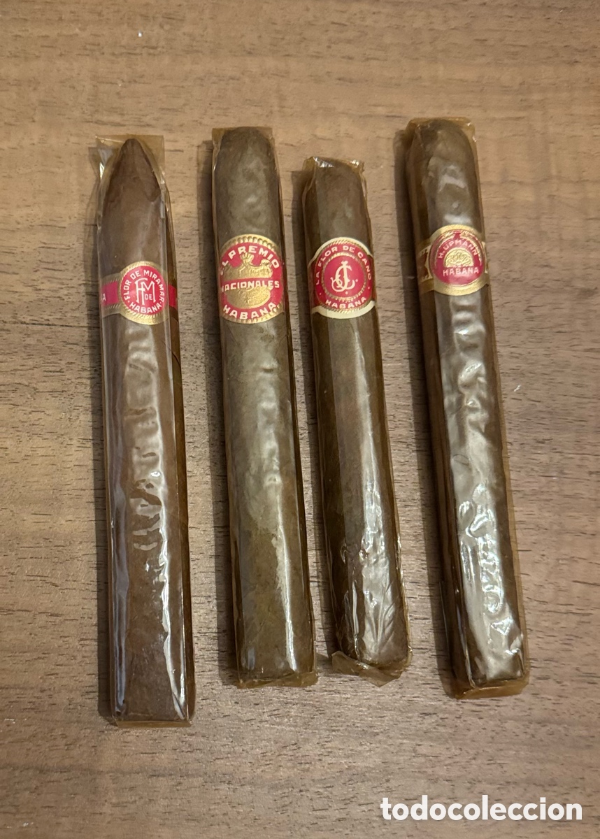 Coleccionismo: Lote Exclusivo de 4 Puros Habanos Cubanos Vintage &ndash; &Eacute;poca Pre-Embargo y Cl&aacute;sicos