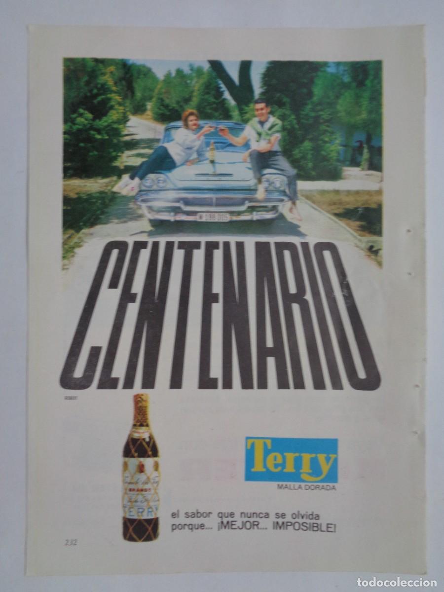 Coleccionismo: HOJA DE REVISTA CON ANUNCIO DE CO&Ntilde;AC CENTENARIO DE TERRY . A&Ntilde;OS 60