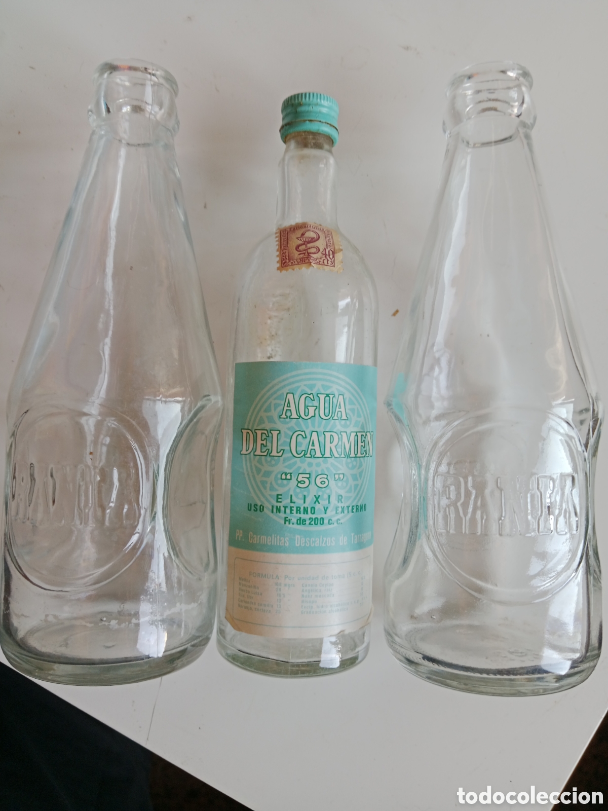 Coleccionismo: 3 BOTELLAS: RANIA Y AGUA DEL CARMEN