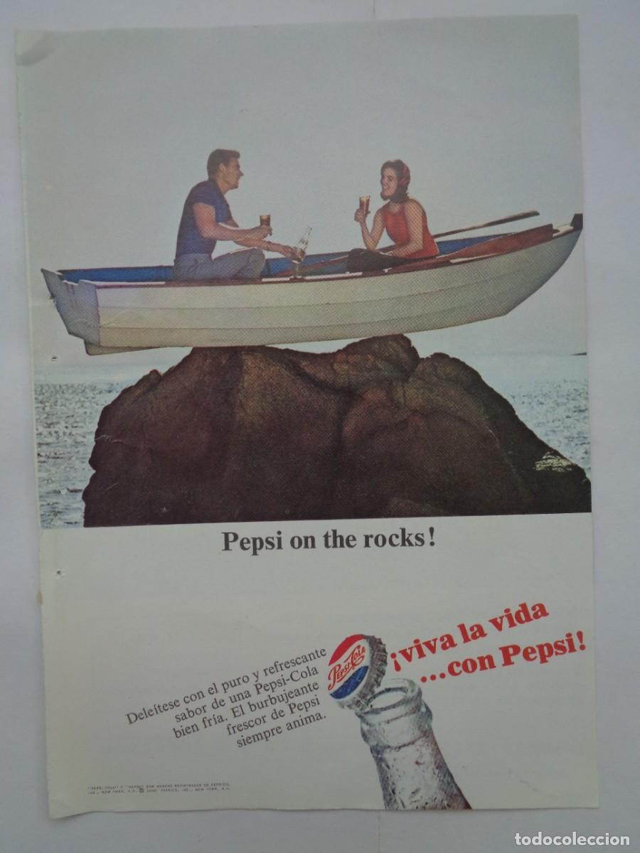 Coleccionismo: HOJA DE REVISTA CON ANUNCIO DE PEPSI-COLA . A&Ntilde;OS 60