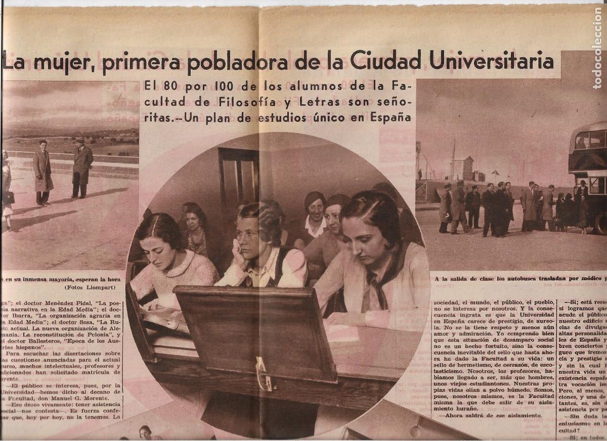 Coleccionismo: A&Ntilde;O 1933 LA MUJER EN CIUDAD UNIVERSITARIA FILOSOFIA Y LETRAS MAYORIA DE ALUMNAS PLAN ESTUDIOS UNICO