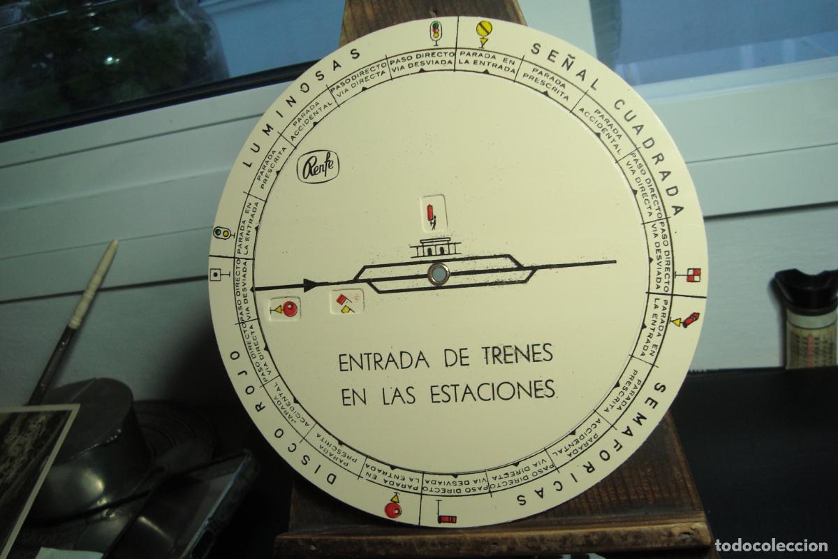 Coleccionismo: ANTIGUO DISCO CODIGO SE&Ntilde;ALES ENTRADA DE TRENES EN ESTACIONES RENFE. FERROCARRILES.