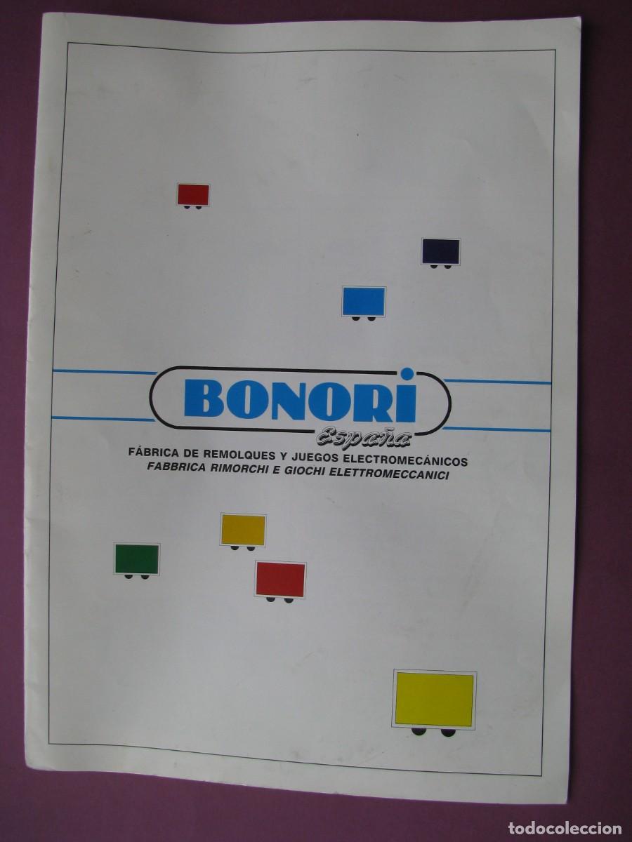 Coleccionismo: CAT&Aacute;LOGO, PUBLICIDAD REMOLQUES, JUEGOS ELECTROMECANICOS, M&Aacute;QUINAS RECREATIVAS DE MARCA. BONORI