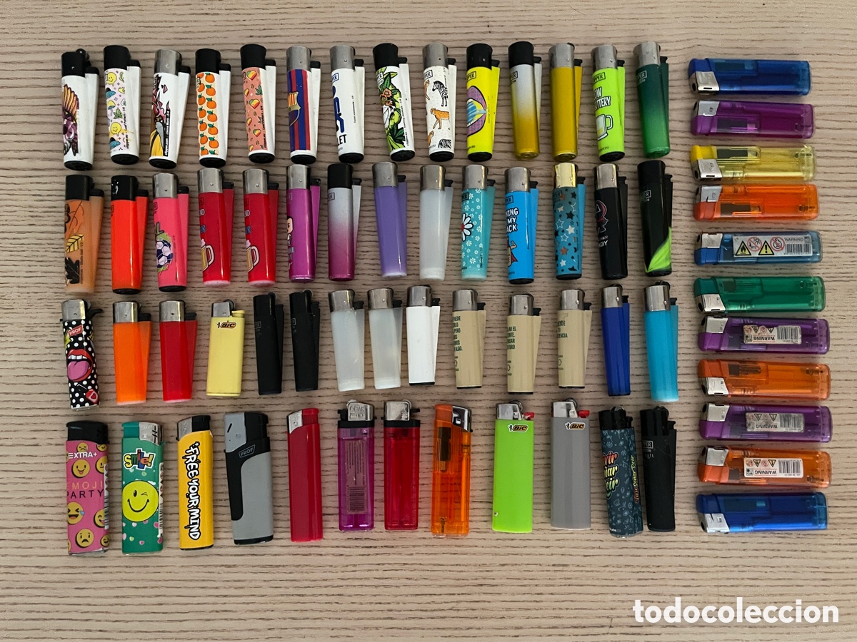 Coleccionismo: 55 mecheros clipper, bic, etc