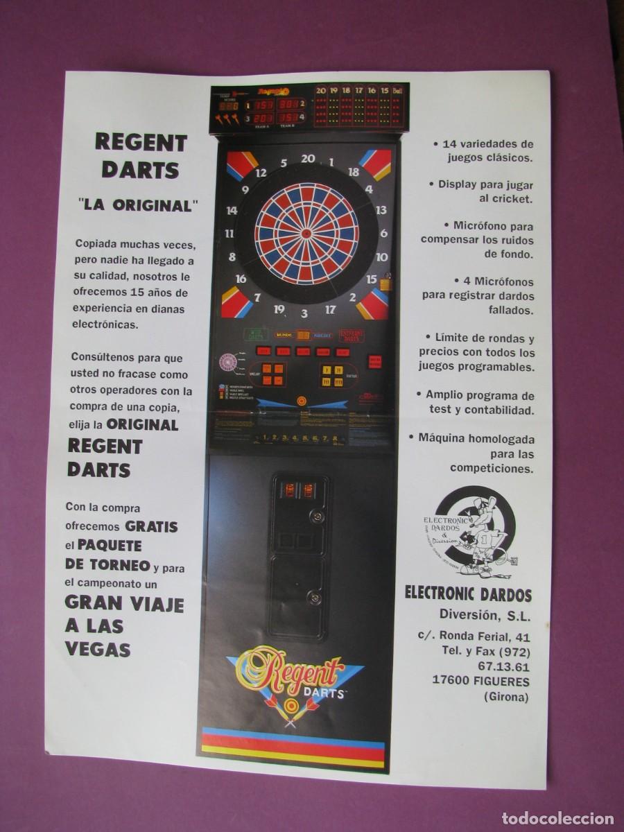 Coleccionismo: FOLLETO PUBLICITARIO DIANA ELECTRONICA REGENT DARTS. A&Ntilde;OS 90