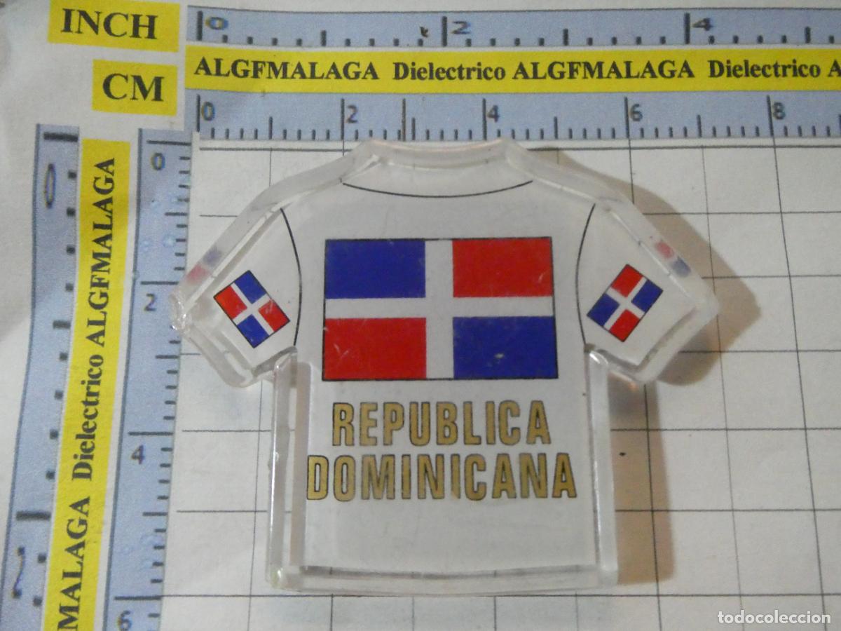 Coleccionismo: IM&Aacute;N DE NEVERA. SOUVENIR RECUERDO. CAMISETA BANDERA REP&Uacute;BLICA DOMINICANA