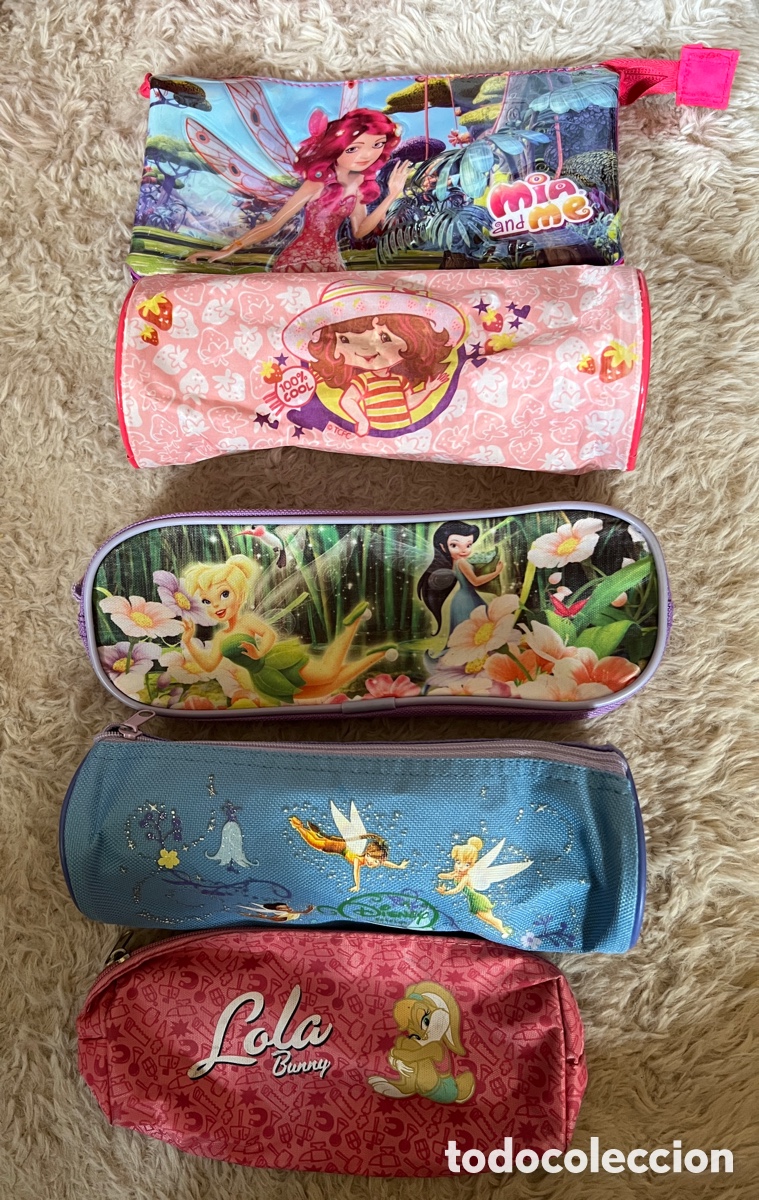 Coleccionismo: Megapack 5 Estuches y Neceseres (Disney Campanilla, Lola Bunny, Tarta de Fresa...)