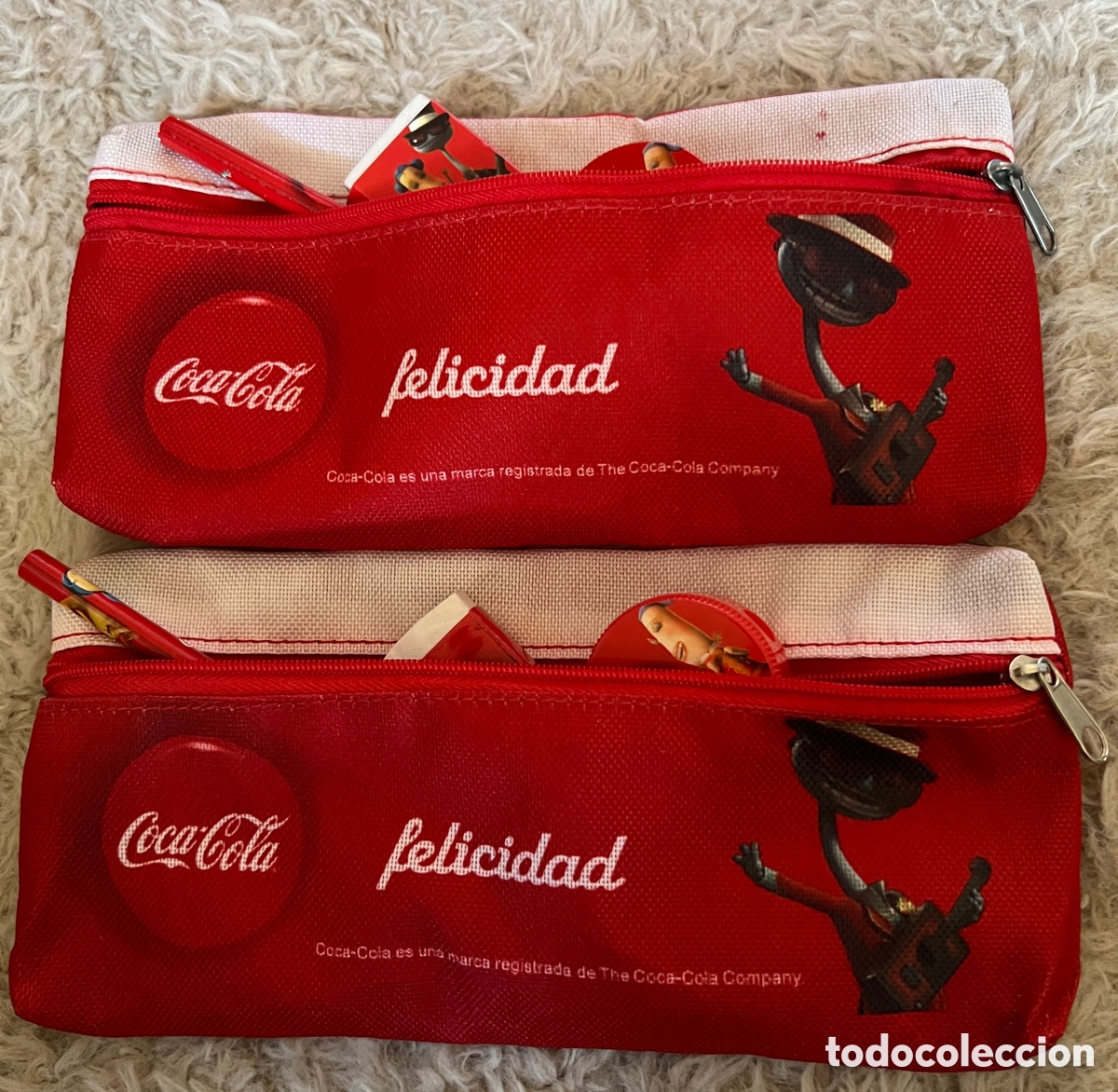 Coleccionismo: Lote 2 Estuches Coca-Cola Vintage COMPLETOS (Campa&ntilde;a Felicidad)